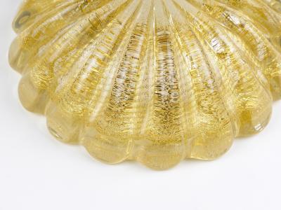  Barovier Toso Ercole Barovier Toso Cordonato D oro Golden Murano Glass Bowl Italy 1960s