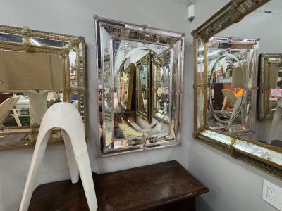  Barovier Toso Etched And Beveled Venetian Mirror