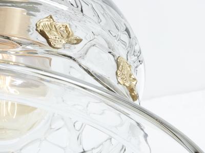  Barovier Toso Ferro Barovier Toso Murano Glass and Bronze Chandelier 1940