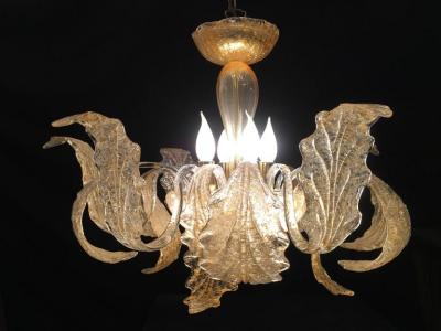  Barovier Toso Gold Royal Chandelier by Barovier Toso 1980s