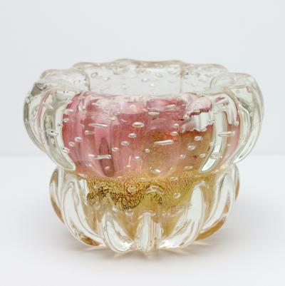  Barovier Toso Gold Sommerso Glass Vase by Ercole Barovier 1960 Italy