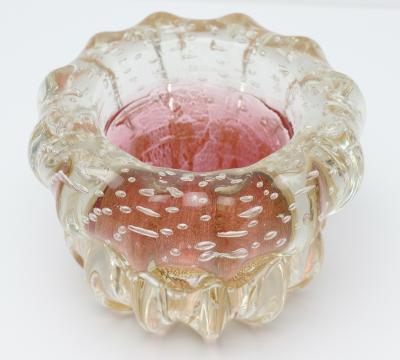  Barovier Toso Gold Sommerso Glass Vase by Ercole Barovier 1960 Italy