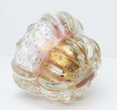  Barovier Toso Gold Sommerso Glass Vase by Ercole Barovier 1960 Italy