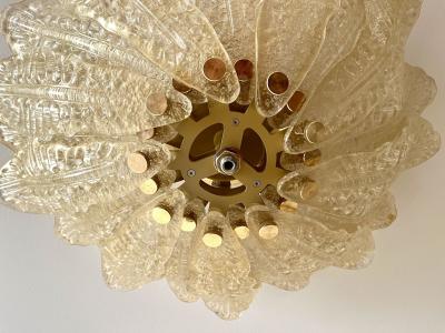  Barovier Toso Golden Murano Glass Flush Mount Ceiling Light by BAROVIER TOSO Italy 2002