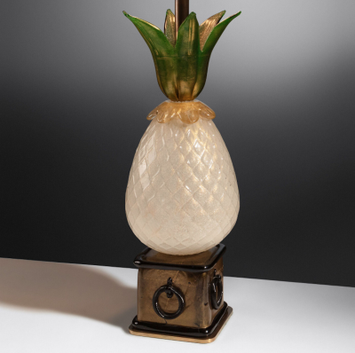  Barovier Toso IMPORTANT PAIR OF PINEAPPLE FORM MURANO GLASS TABLE LAMPS BY BAROVIER TOSO