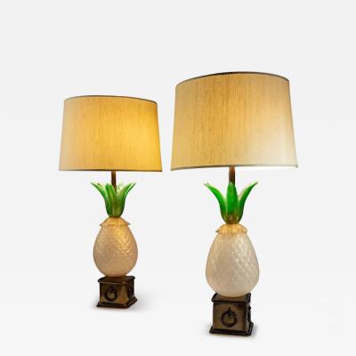  Barovier Toso IMPORTANT PAIR OF PINEAPPLE FORM MURANO GLASS TABLE LAMPS BY BAROVIER TOSO