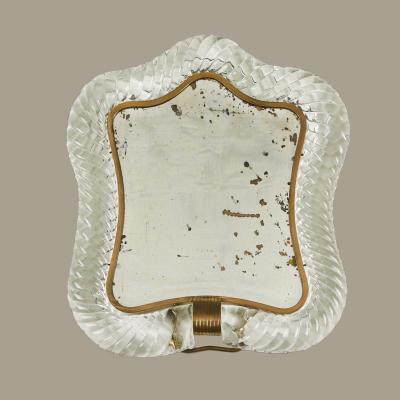  Barovier Toso Italian 1950s Murano glass dressing table mirror by Barovier Toso signed