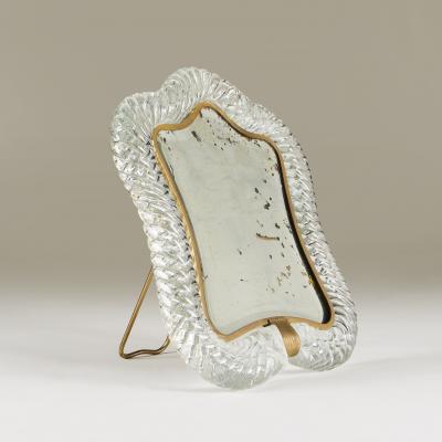  Barovier Toso Italian 1950s Murano glass dressing table mirror by Barovier Toso signed