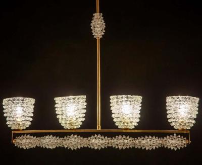 Barovier Toso Italian Barovier Attrib Rostrato Murano Glass Chandelier Gio Ponti Style 1948