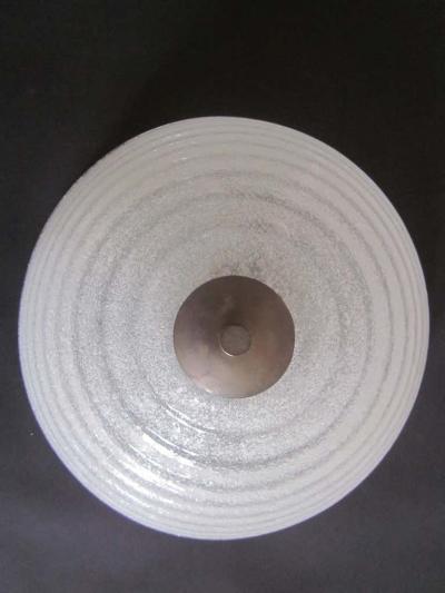  Barovier Toso Italian Mid Century Murano White Pugeloso Glass Flush Mount Pendant by Barovier