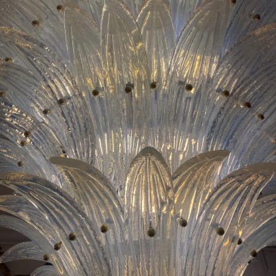 Barovier Toso L mpara Palmette de Cristal de Murano Opalina por Barovier Toso