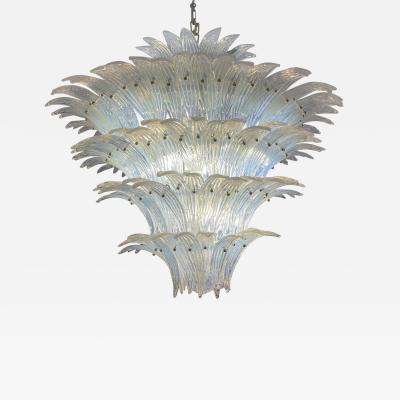  Barovier Toso L mpara Palmette de Cristal de Murano Opalina por Barovier Toso