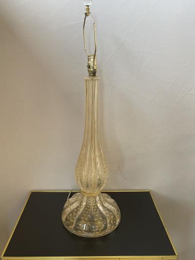  Barovier Toso Large Italian Murano Glass Table Lamp Mid Century Modern Barovier Toso Style