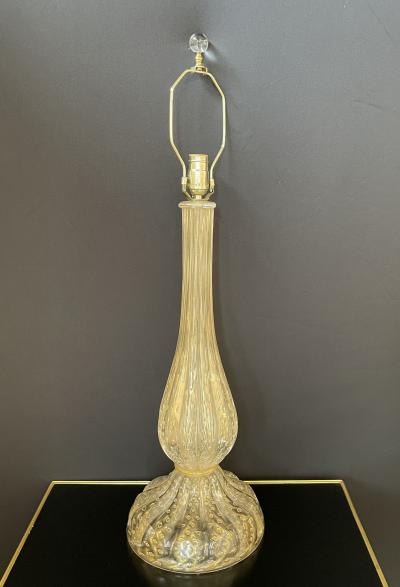  Barovier Toso Large Italian Murano Glass Table Lamp Mid Century Modern Barovier Toso Style