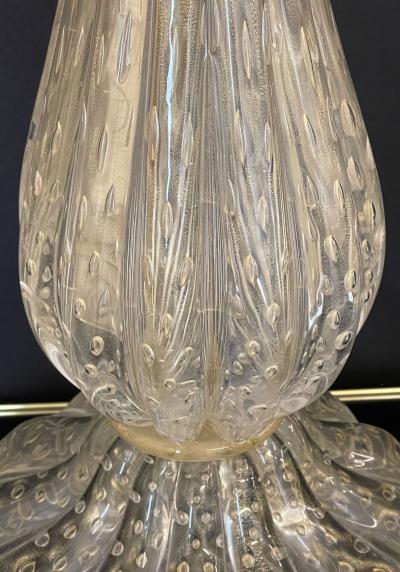  Barovier Toso Large Italian Murano Glass Table Lamp Mid Century Modern Barovier Toso Style