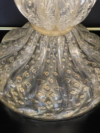  Barovier Toso Large Italian Murano Glass Table Lamp Mid Century Modern Barovier Toso Style