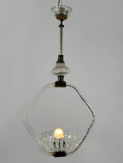 Barovier Toso Lovely Mid Century Chandelier or Pendant Lamp by Barovier Toso Italy 1950s
