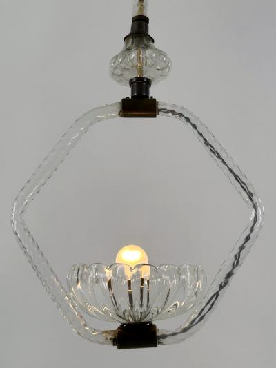  Barovier Toso Lovely Mid Century Chandelier or Pendant Lamp by Barovier Toso Italy 1950s