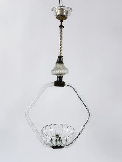 Barovier Toso Lovely Mid Century Chandelier or Pendant Lamp by Barovier Toso Italy 1950s