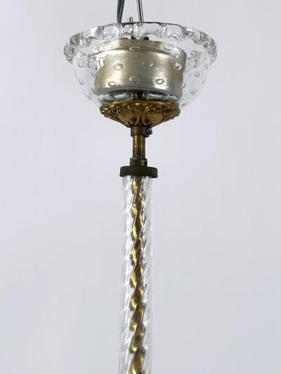  Barovier Toso Lovely Mid Century Chandelier or Pendant Lamp by Barovier Toso Italy 1950s