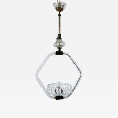  Barovier Toso Lovely Mid Century Chandelier or Pendant Lamp by Barovier Toso Italy 1950s