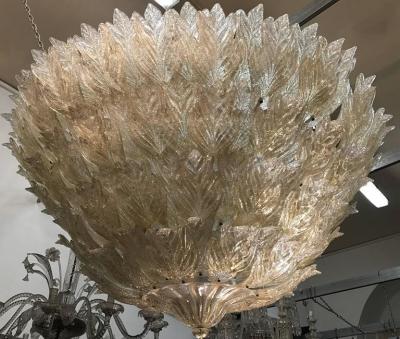  Barovier Toso Majestic Murano Ceiling Light by Barovier Toso circa 1970s