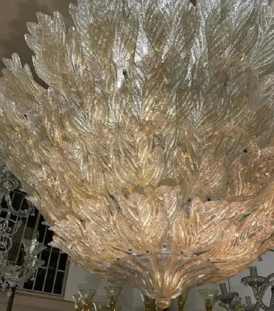  Barovier Toso Majestic Murano Ceiling Light by Barovier Toso circa 1970s