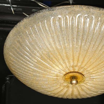  Barovier Toso Mid Century Barovier Y Toso Hand Blown Murano Glass Chandelier w Gold Flecks