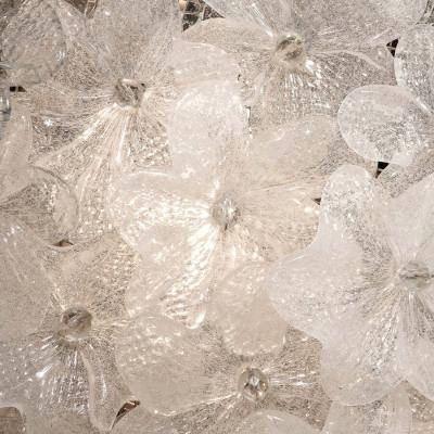 Barovier Toso Mid Century Hand Blown Murano Glass Floral Pendant Chandelier by Barovier Toso