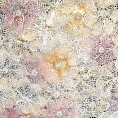  Barovier Toso Mid Century Hand Blown Rose Murano Glass Florets Chandelier by Barovier Toso