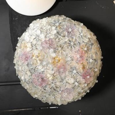  Barovier Toso Mid Century Hand Blown Rose Murano Glass Florets Chandelier by Barovier Toso