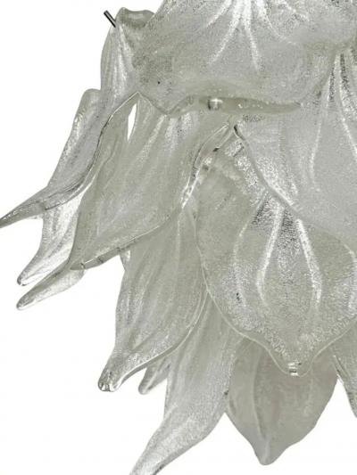 Barovier Toso Mid Century Italian Modern Murano Glass Petal Chandelier by Barovier Toso