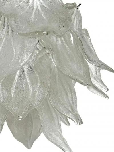 Barovier Toso Mid Century Italian Modern Murano Glass Petal Chandelier by Barovier Toso