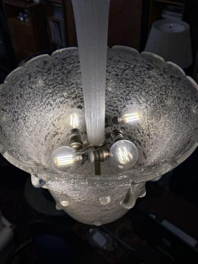  Barovier Toso Mid Century Italian Murano Glass Lantern Pendant Barovier Toso Italy