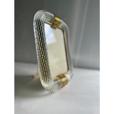  Barovier Toso Mid Century Modern Style Torchon Murano Glass Picture Frame