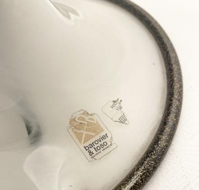  Barovier Toso Mid Century Modern White Murano Glass Table Lamp by Barovier Toso