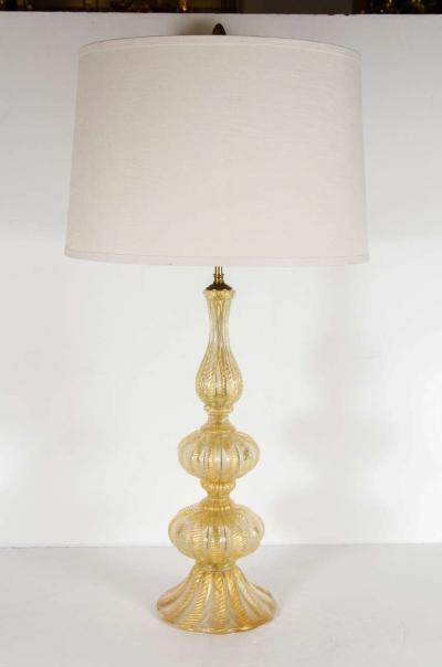  Barovier Toso Mid Century Modernist Hand Blown Table Lamp by Barovier e Toso