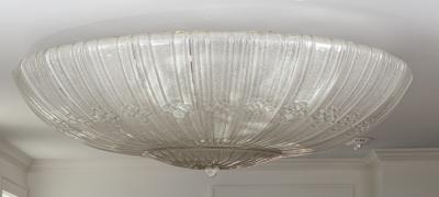  Barovier Toso Monumental Art Deco Style Dome Shaped Ceiling Fixture By Barovier UL Certified