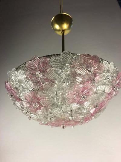  Barovier Toso Murano Ceiling Pendant Floral Basket by Barovier Toso 1970