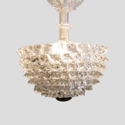  Barovier Toso Murano clear glass Rostrato Pendant by Barovier and Toso pendant