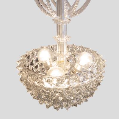  Barovier Toso Murano clear glass Rostrato Pendant by Barovier and Toso pendant