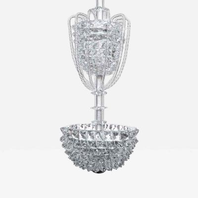  Barovier Toso Murano clear glass Rostrato Pendant by Barovier and Toso pendant