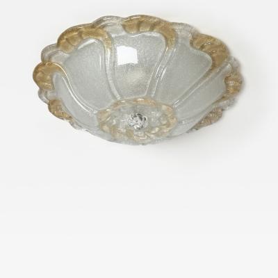  Barovier Toso Murano glass ceiling light Italy 1950s
