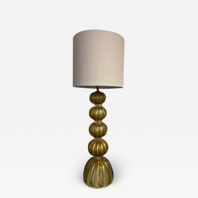  Barovier Toso Murano gold table lamp by Barovier and Toso