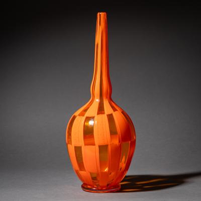  Barovier Toso Orange Murano Glass Vase by Barovier Toso Edition 1 1 dated 1981