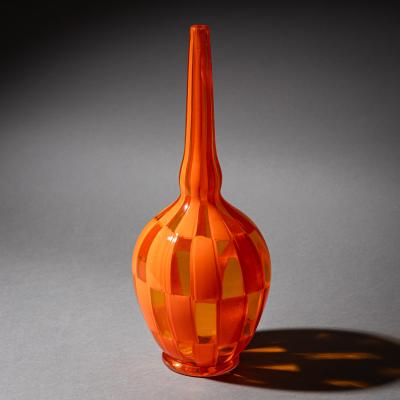  Barovier Toso Orange Murano Glass Vase by Barovier Toso Edition 1 1 dated 1981