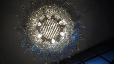  Barovier Toso Original Pair of the Famous Chandelier Palmette by Barovier Toso 1960