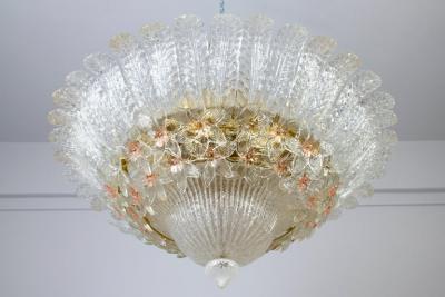Barovier Toso Overwhelming Murano Glass Ceiling Light by Barovier Toso Italy 1950