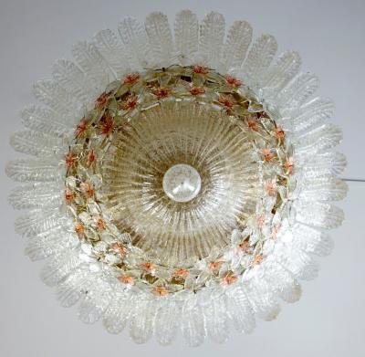 Barovier Toso Overwhelming Murano Glass Ceiling Light by Barovier Toso Italy 1950