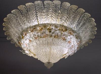 Barovier Toso Overwhelming Murano Glass Ceiling Light by Barovier Toso Italy 1950